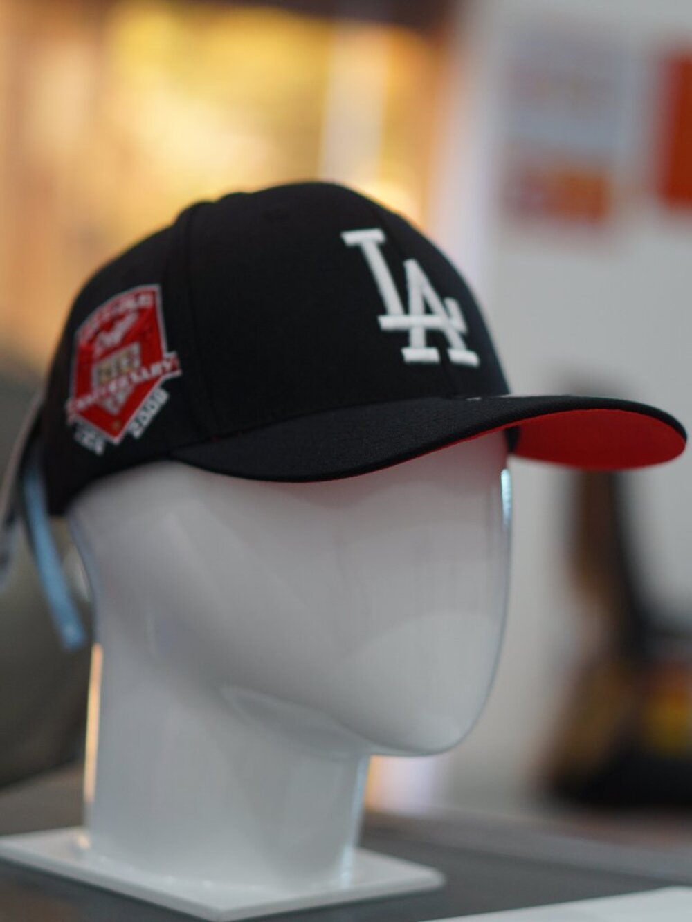 LA Dodgers Spring Training Snapback Cap Black Red Brim Hat